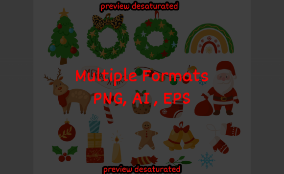 Christmas Background with Elements Chris Illustrations