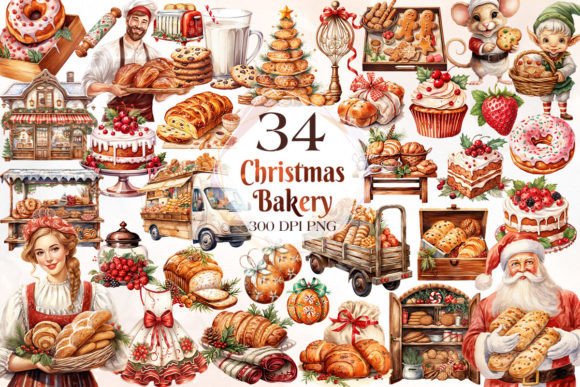 Christmas Bakery Clipart & Illustrations Review