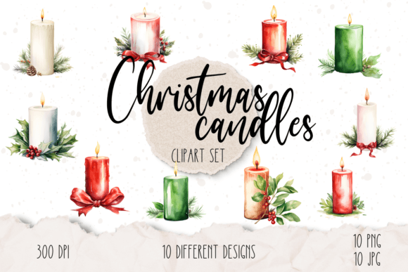 Christmas Candles Clipart: Elevating Illustrations