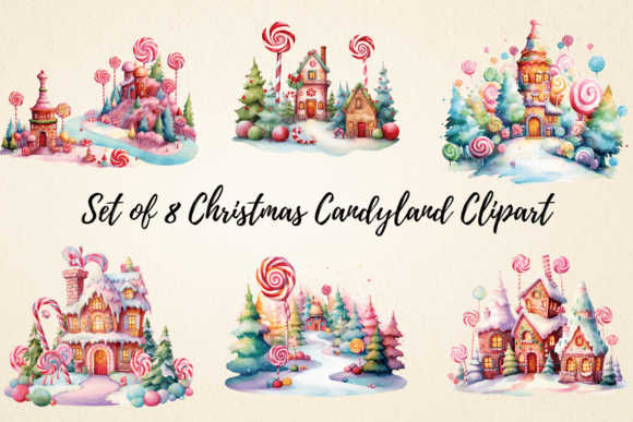 Christmas Candyland Clipart: Sweet Illustrations