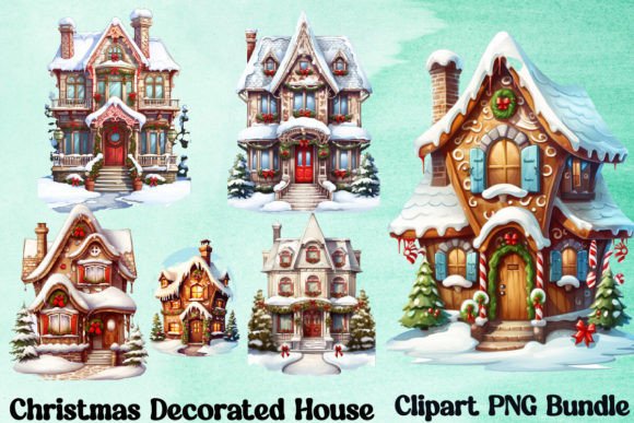Christmas Decorated House Illustrations Review