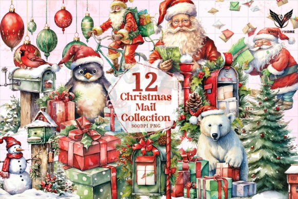 Christmas Mail Collection Clipart PNG Review