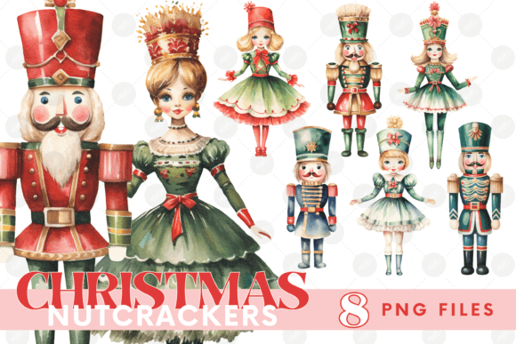 Christmas Nutcracker Clipart Bundle PNG: Festive Illustrations