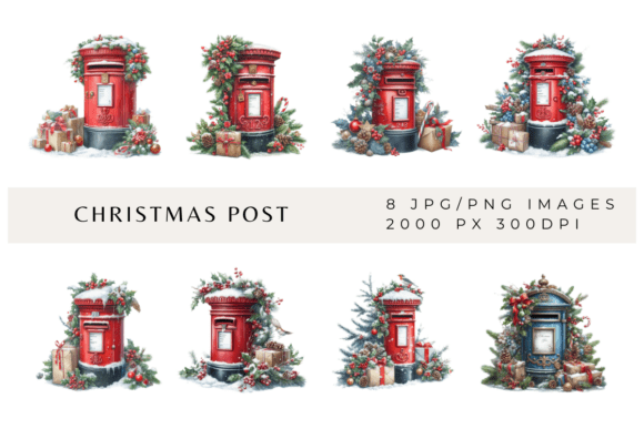 Christmas Post Illustrations for Crafters