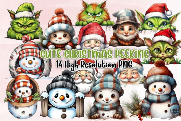 Cute Christmas Peeking Clipart PNG: Crafting Review