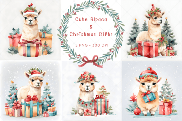 Cute Llama Alpaca with Christmas Gifts: A Designer’s Review
