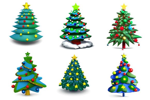 Funny Christmas Tree Illustrations for Branding