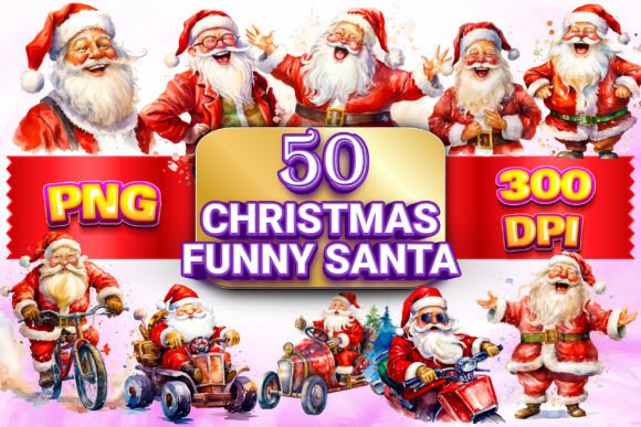 Funny Santa Clipart Bundle: Illustrations Review