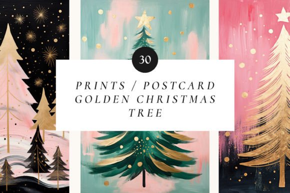 Golden Christmas Tree Illustrations: A Brand Review