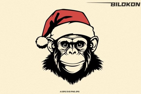 Monkey in Santa Hat Illustrations Review
