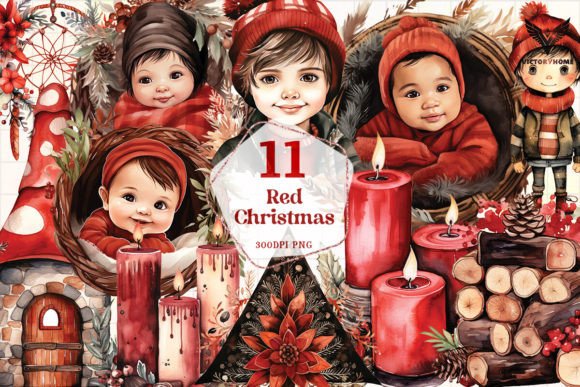 Red Christmas Sublimation Clipart PNG Review