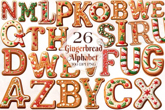 Review: Christmas Gingerbread Alphabet Clipart