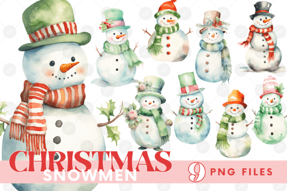 Review: Christmas Snowmen Clipart Bundle PNG