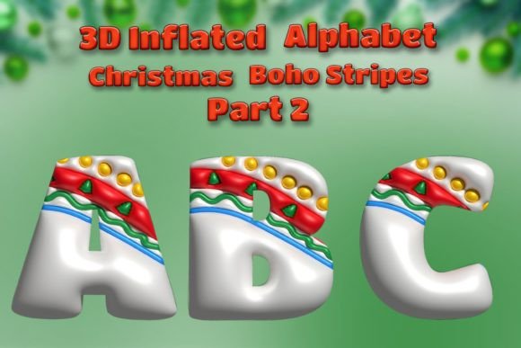Reviewing 3D Christmas Alphabet-Boho Stripes-Part2