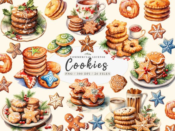 Reviewing Watercolor Christmas Cookie Png for Stitching