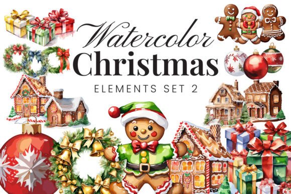Watercolor Christmas Elements Set 2: Illustrations Review